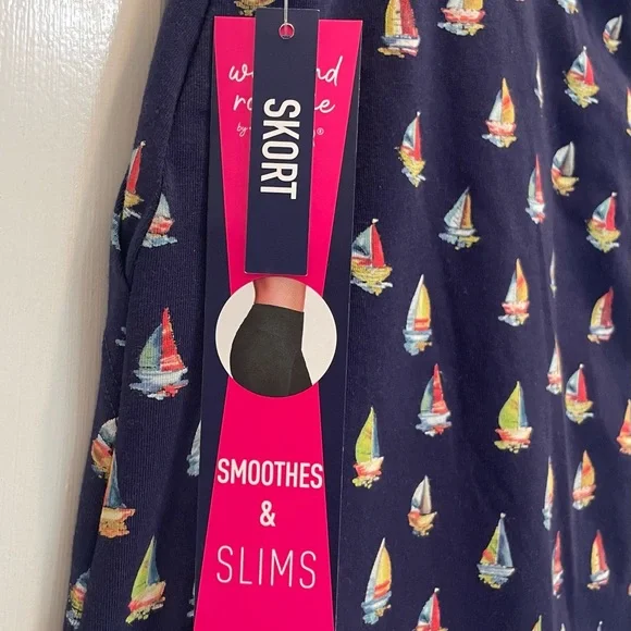 Colorful Sailboat Patterned Mini Skirt - Picture 3 of 5